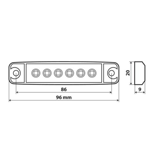 LUZ DE GALIBO 6 LED 12/24V BLANCA - Imagen 4