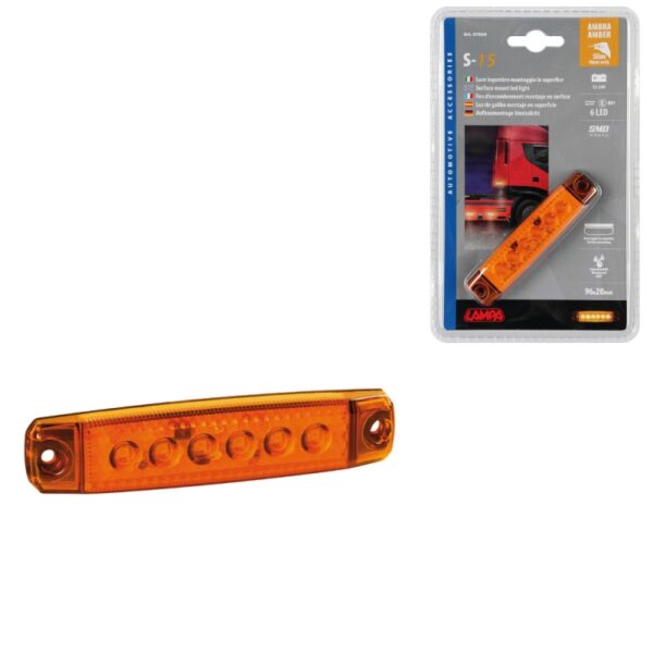 LUZ GALIBO 6  LED CON 12/24 V NARANJA - Imagen 2