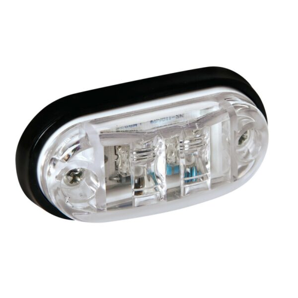 LUZ DE GALIBO FRONTAL OVALADA 2 LED 24V BLANCO - Imagen 2