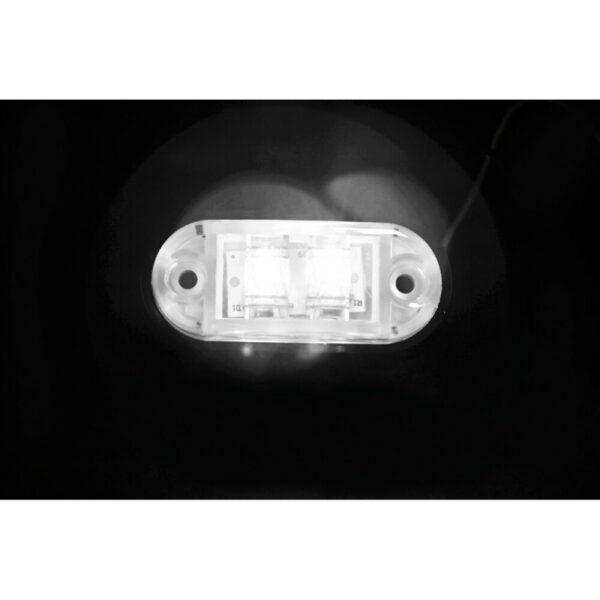 LUZ DE GALIBO FRONTAL OVALADA 2 LED 24V BLANCO - Imagen 3