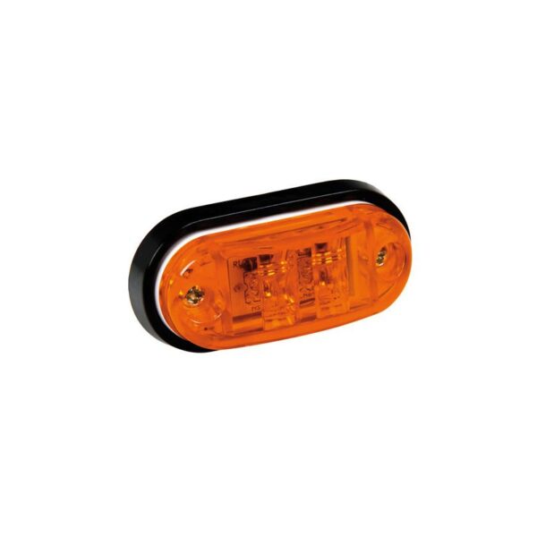 LUZ DE GALIBO LATERAL OVALADA 2 LED 24V AMBAR - Imagen 2