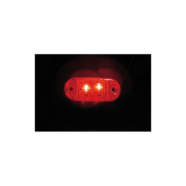 LUZ DE GALIBO TRASERA OVALADA 2 LED 24V ROJO - Imagen 3