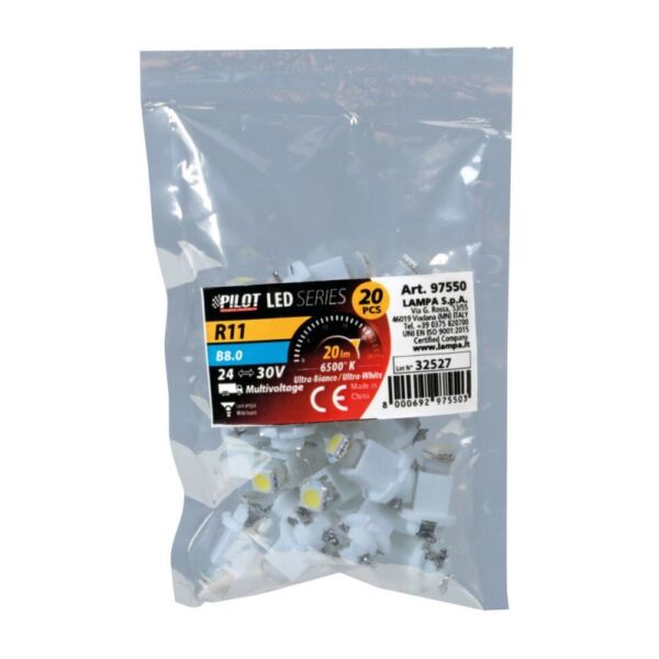 LUZ LED 24/30V LED SMD R11  B8,0 BLANCO ( 20 UNIDADES) - Imagen 4