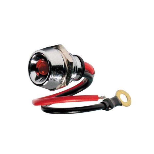 LUZ LED ROJO 12/24V CUERPO CROMADO - Imagen 3