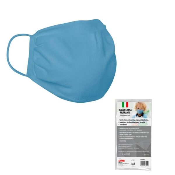 MASCARILLA FILTRO LAVABLE PARA NIÑOS AZUL 140 DEN