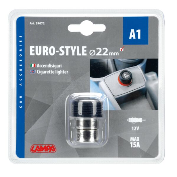 MECHERO EUROPEO A1 12V 22 MM DIAMETRO - Imagen 2