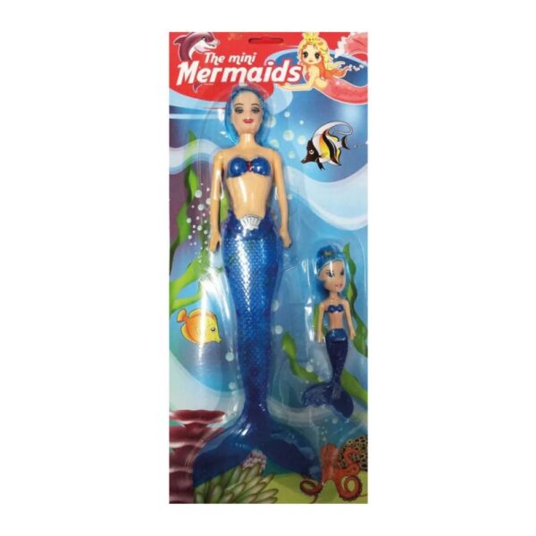 MUÑECA SIRENITA COLORES SURTIDOS (2 UNIDADES)