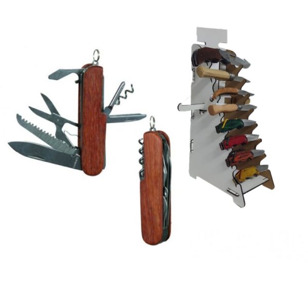 NAVAJA MULTIUSOS EN MADERA 9 CM