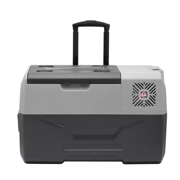 NEVERA FASEBA 12/24/220V 30L COMPRESOR LG CON BLUETOOTH Y USB ( CON RUEDAS Y ASA)