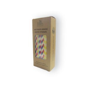 PAJITA BIODEGRADABLE DE CARTON  X100 UDS COLORES SURTIDOS