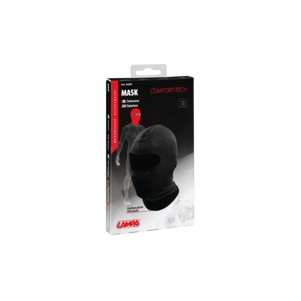 PASAMONTAÑA DE SEDA Y POLIESTER MODELO MASK TOP NEGRO TALLA UNICA - Imagen 3