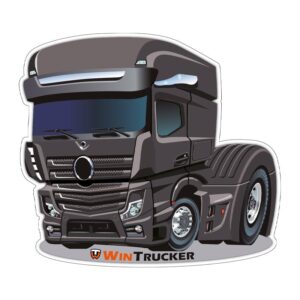 PEGATINA WINTRUCKER TIPO MERCEDES 10x10CM