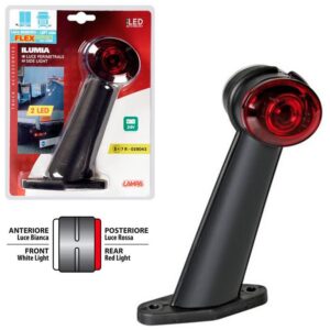 PILOTO PERIMETRAL 2 LED 24V 60º FLEXIBLE IZQUIERDA