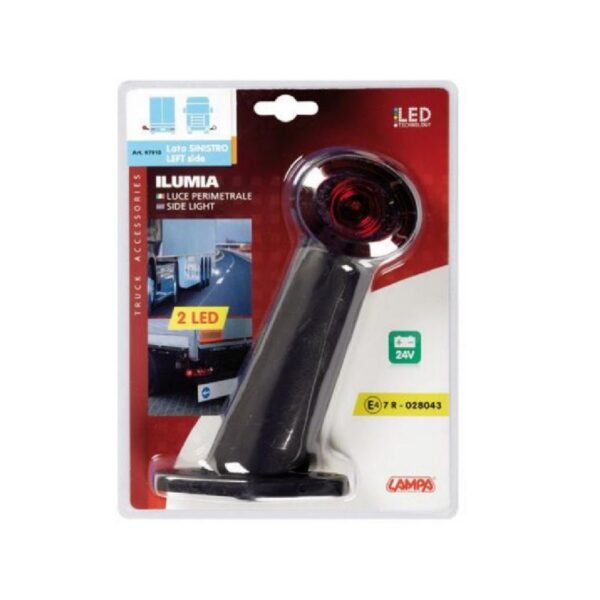 PILOTO PERIMETRAL 2 LED 24V 60º IZQUIERDA - Imagen 2