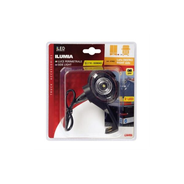 PILOTO PERIMETRAL 2 LED 24V MONTAJE EN L DERECHA - Imagen 3