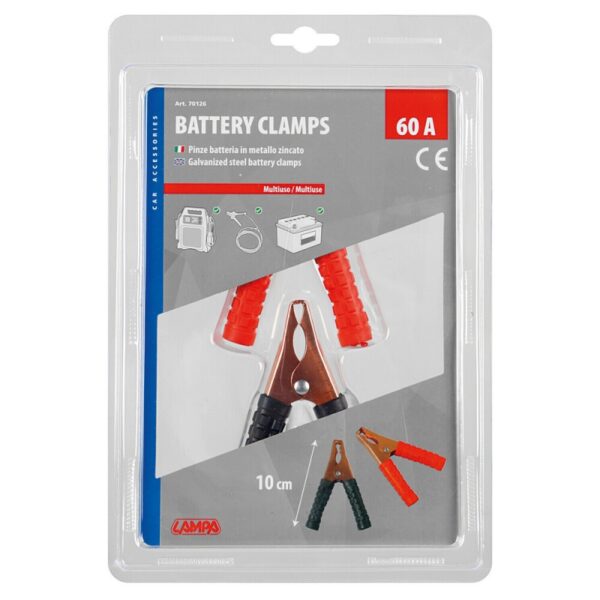 PINZAS DE BATERIA 60A 10 CM - Imagen 2