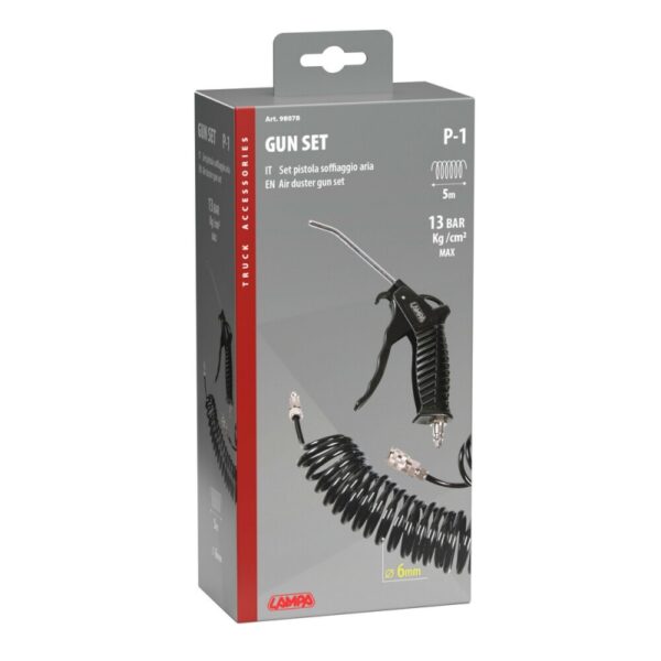 PISTOLA DE AIRE COMPRIMIDO MAX 10 BAR CON MANGUERA ESPIRAL 5 M - Imagen 4
