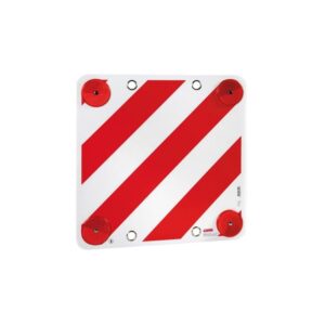PLACA SALIDA DE CARGA NO HOMOLOGADA 50x50 CM CON OJALES PARA FIJACION