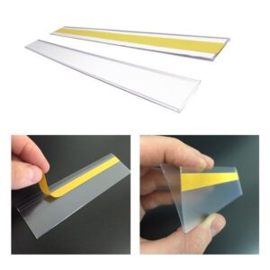 PORTA ETIQUETAS PVC AUTOADHESIVAS TRANSPARENTES 40X1000MM