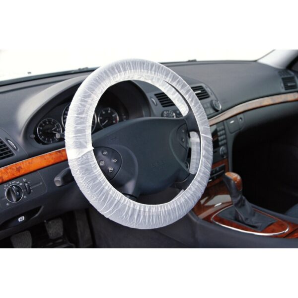 PROTECTOR PARA VOLANTE COLOR BLANCO (DISPENSADOR 100 UNIDS.) - Imagen 2