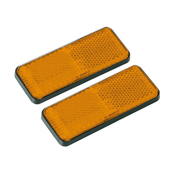 REFLECTORES RECTANGULARES AMBAR 90X35 MM 2 PIEZAS - Imagen 3