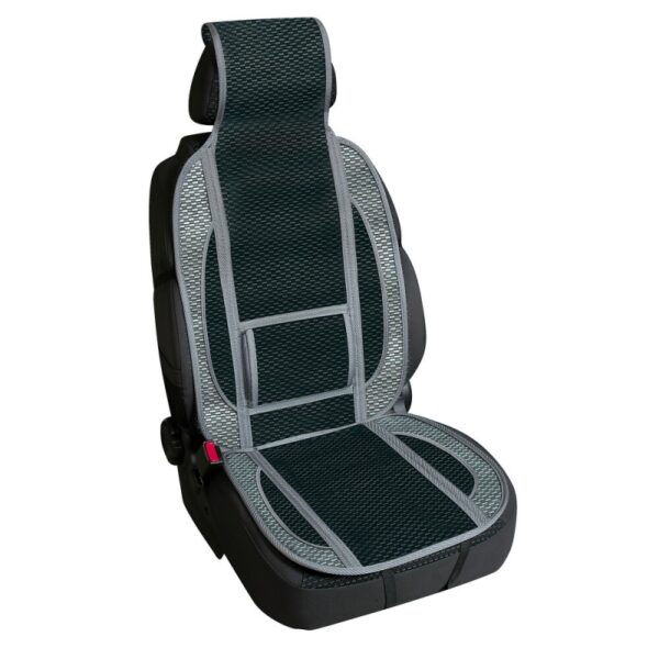 RESPALDO DE ASIENTO DEPORTIVO EN FIBRA DE BAMBU NATURAL DEPORTIVO NEGRO/GRIS - Imagen 3