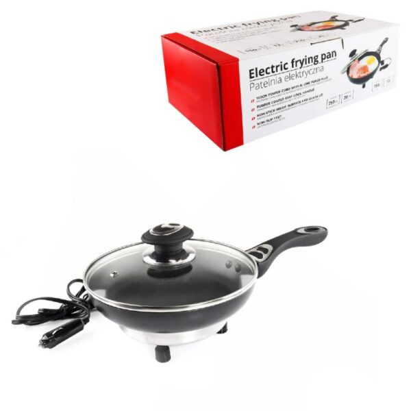 SARTEN ELECTRICA CON TAPA 12V 150W 20CM X 4 CM - Imagen 6