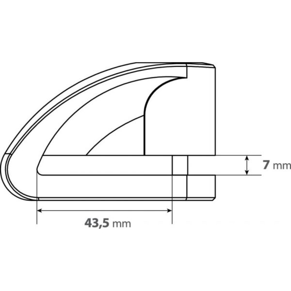 SEGURO DE DISCO PARA MOTO ROJO 5 MM - Imagen 2