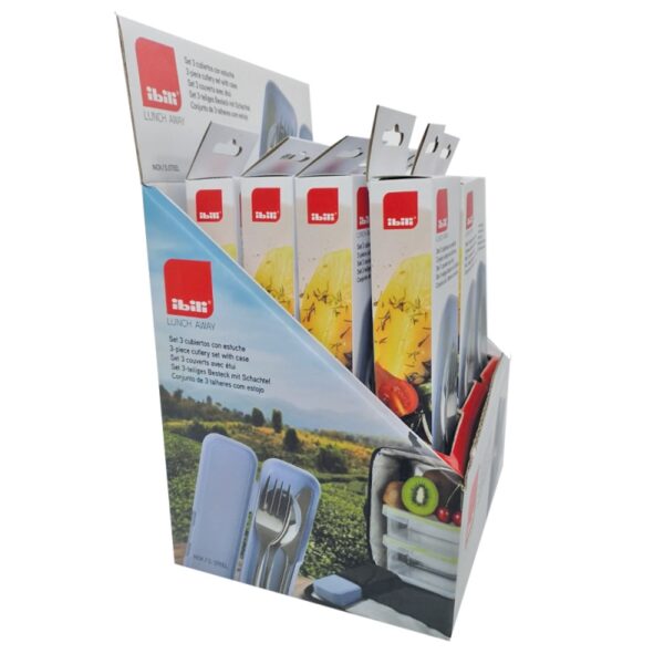 SET 3 CUBIERTOS DE ACERO INOXIDABLE IBILI CON ESTUCHE (TENEDOR 16CM/CUCHARA 16CM/CUCHILLO 18CM)(expo - Imagen 4
