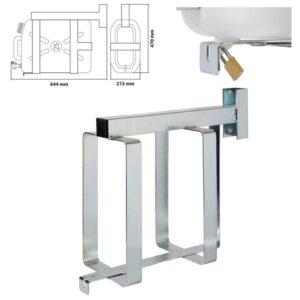 SOPORTE DE ACERO GALVANIZADO PARA BIDON TAM 644X213X470 MM