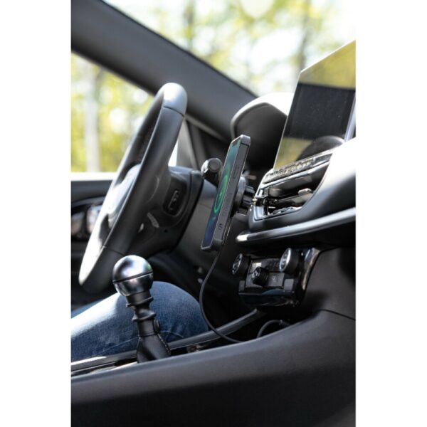SOPORTE MAGNETICO PARA REJILLA CON CARGA 15W ENTRADA TIPO C (CON DISCOS METALICOS MAG SAFE) - Imagen 2