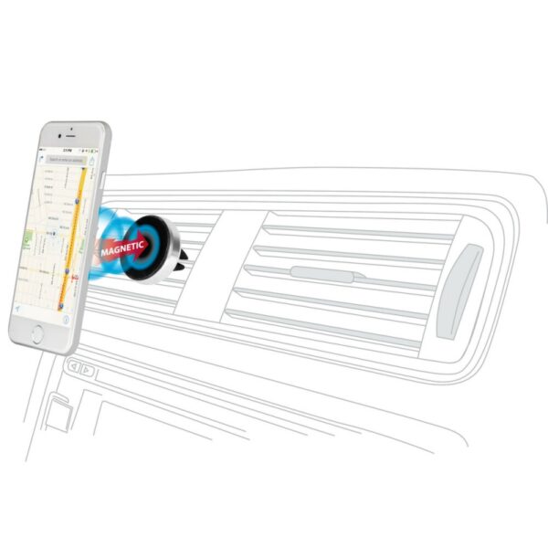 SOPORTE PARA TELEFONO MAGNETICO CON CLIP PARA REJILLA ALUMINIO NEGRO - Imagen 5