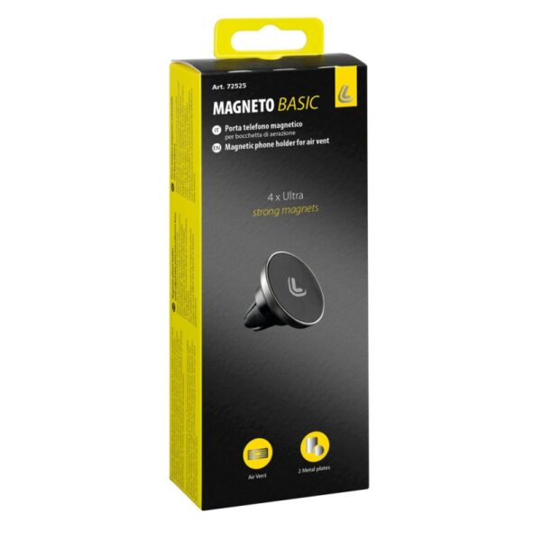 SOPORTE PARA TELEFONO MAGNETICO CON CLIP PARA REJILLA ALUMINIO NEGRO - Imagen 6