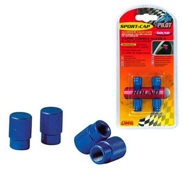 TAPONES VALVULA SPORT CAP ROUND AZUL - Imagen 3