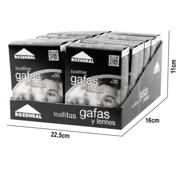 TOALLITAS IMPREGNADAS PARA GAFAS Y LENTES (30 UNIDADES) - Imagen 3