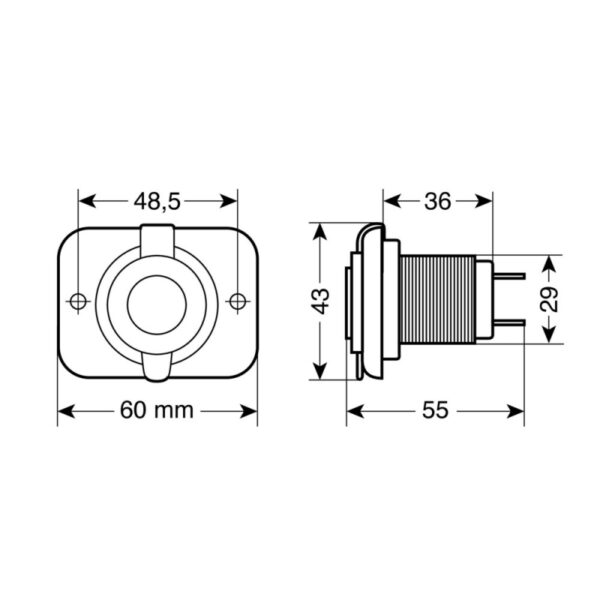 TOMA ENCHUFE MECHERO EXT-1 MAX 20A 12/24V - Imagen 3