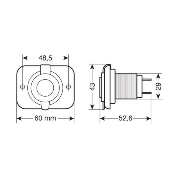 TOMA ENCHUFE MECHERO EXT-12 DOBLE TOMA USB+TIPO C 12/24V - Imagen 2