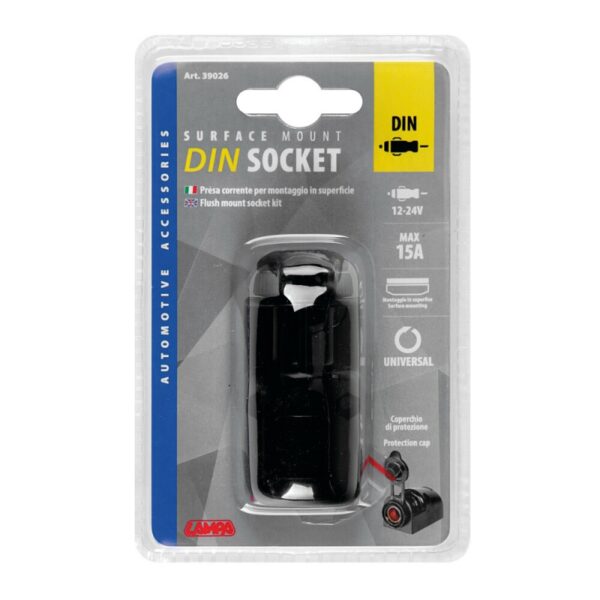 TOMA ENCHUFE MECHERO EXT-5 DIN CON TAPA MAX 15A 12/24V - Imagen 2