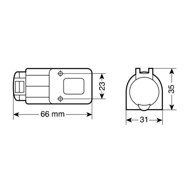 TOMA ENCHUFE MECHERO EXT-5 DIN CON TAPA MAX 15A 12/24V - Imagen 3