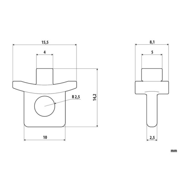 TOPE DE CORTINA PARA CAMION TIPO U 4 MM (10 UNIDADES) - Imagen 5