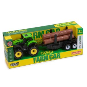 TRACTOR CON REMOLQUE 11x29x7,80 CM COLORES SURTIDOS