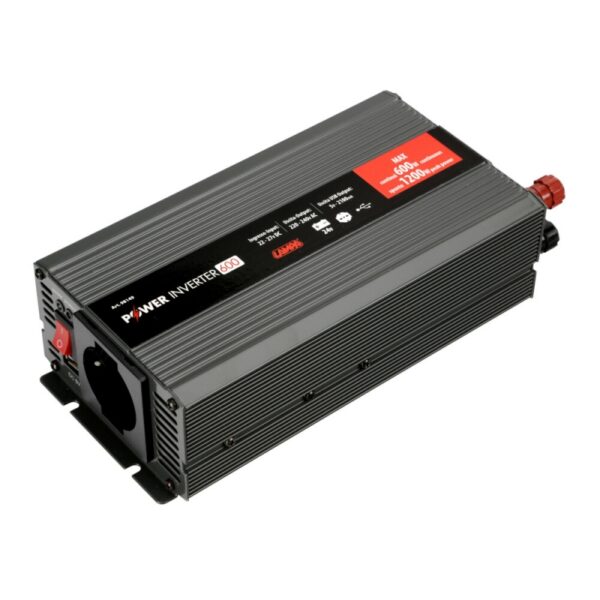 TRANSFORMADOR DE 24V A 220V 600W CON USB - Imagen 4