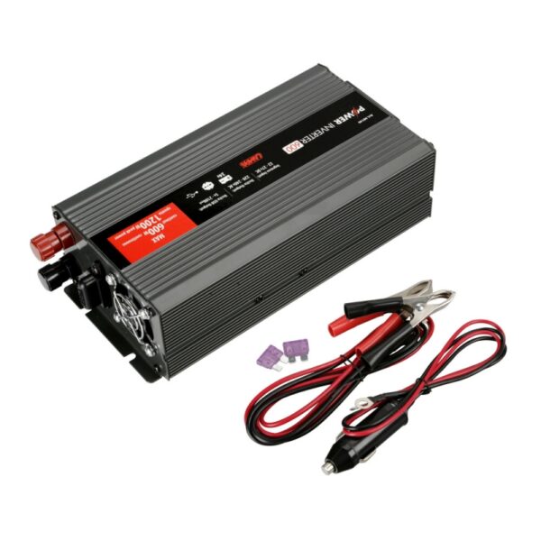 TRANSFORMADOR DE 24V A 220V 600W CON USB - Imagen 8