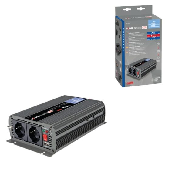 TRANSFORMADOR DE 12V A 220V 1000W CONECTOR USB 5V - Imagen 2