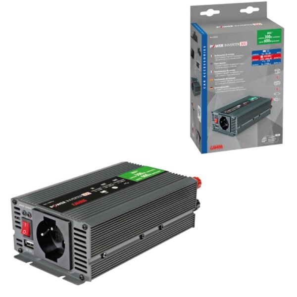 TRANSFORMADOR DE 12V A 220V 300W CONECTOR USB 5V - Imagen 2