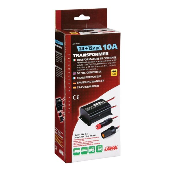 TRANSFORMADOR DE 24V A 12V 10A CABLE 75 CM - Imagen 9