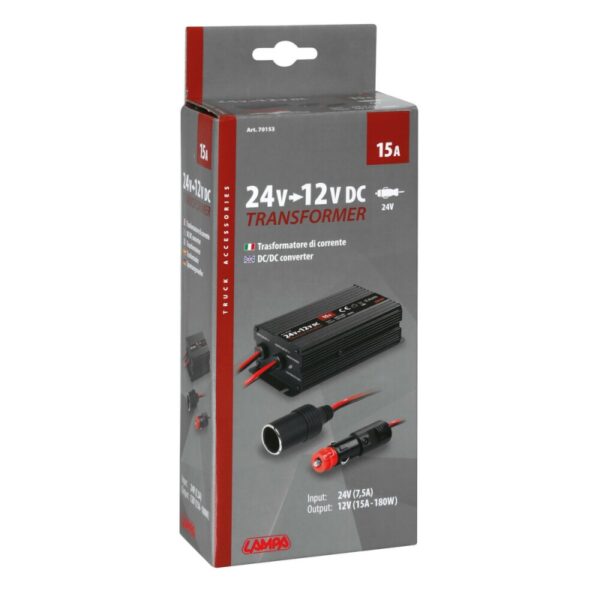 TRANSFORMADOR DE 24V A 12V 15A CABLE 75 CM - Imagen 11