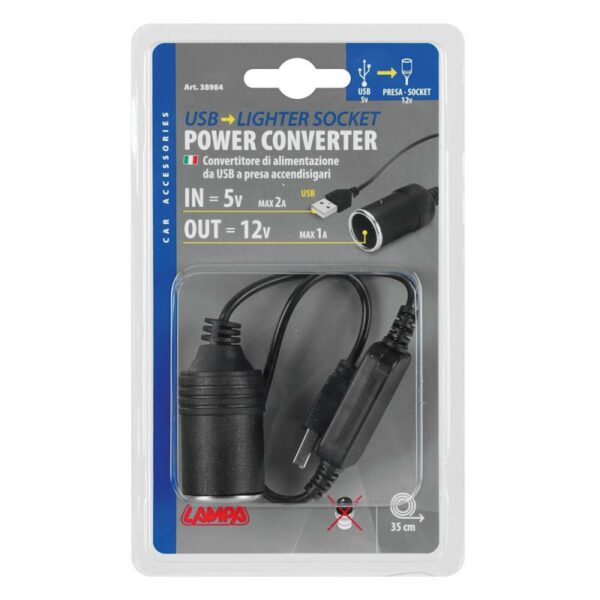 TRANSFORMADOR PUERTO USB >TOMA 12V - Imagen 3
