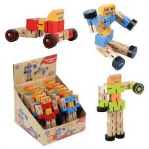 TRANSFORMER MADERA PEQUEÑO 15 CM (MODELOS SURTIDOS)