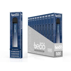 VAPEADOR DE 500 PUFF BECO FRUTAS ROJAS SIN NICOTINA (EXPOSITOR 10 UNIDADES)